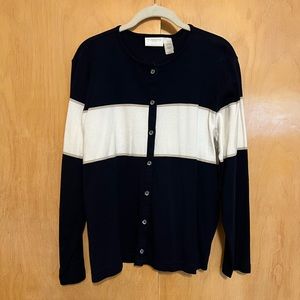 Large Liz Claiborne cotton cardigan